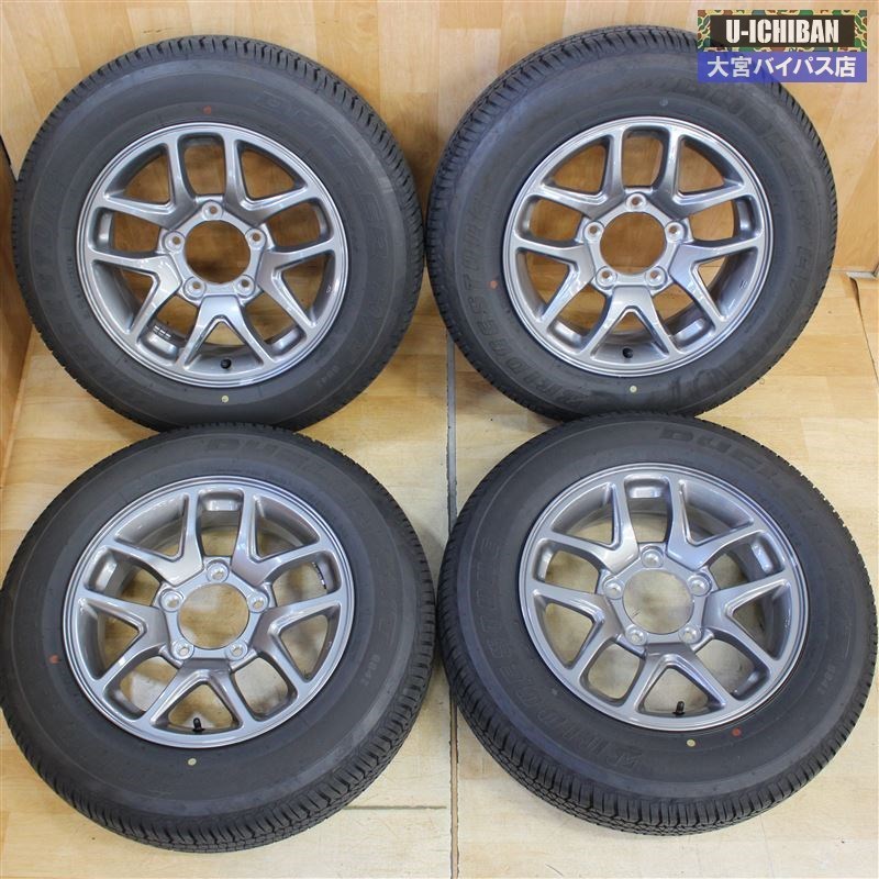 HOT，本物保証 ジムニー 純正 5.5J 16インチ +22 5H139 ＆ ブリヂストン 175/80R16 1台分 純正セット 2021年製 004(ラジアルタイヤ)｜売買されたオークション情報、yahooの商品情報をアーカイブ公開 - オークファン 5穴