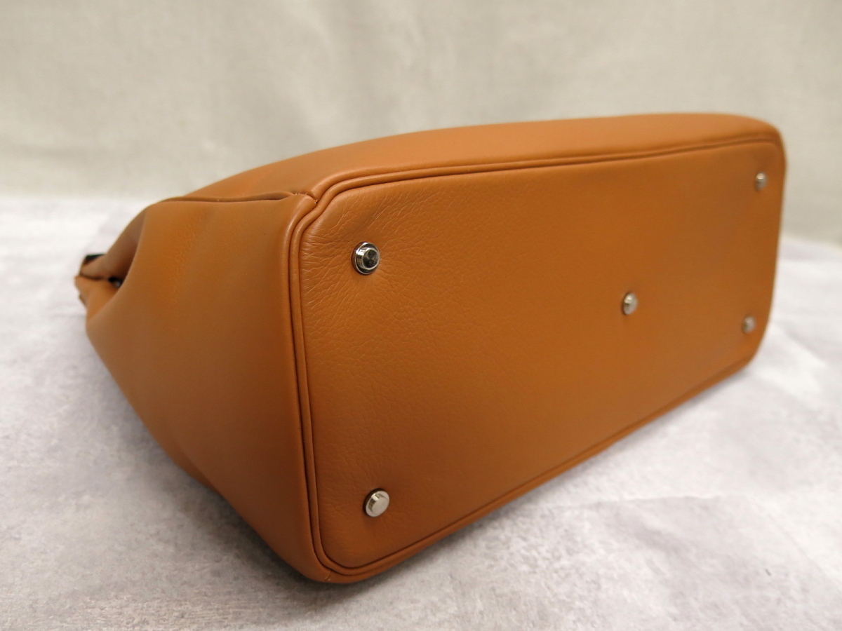 【美品】HAMANO 濱野皮革工藝 ハマノ/カーフレザー 本革/ハンドバッグ ○未使用○濱野皮革工藝【HAMANO】 ハマノ○カーフ レザー 本革