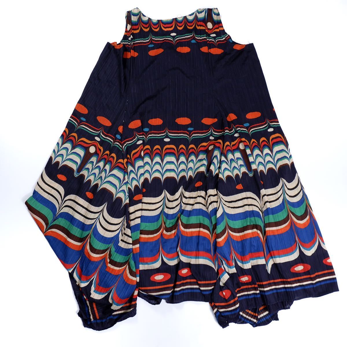 1スタ PLEATS PLEASE プリーツプリーズ 総柄 ワンピース ノースリーブ 