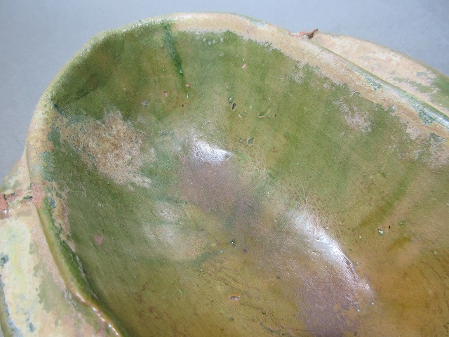 漢時代緑釉耳杯 漢時代 緑釉 緑釉耳杯 工芸品
