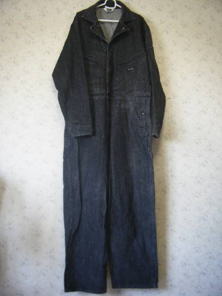 BEN DAVISベンデイビス ブラックデニムオールインワン つなぎ XL