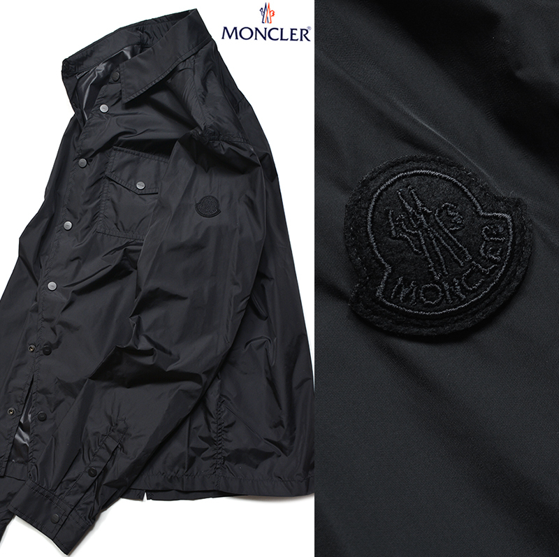 新品7.1万 MONCLER モンクレール (Mサイズ 黒) 高級感漂う大人