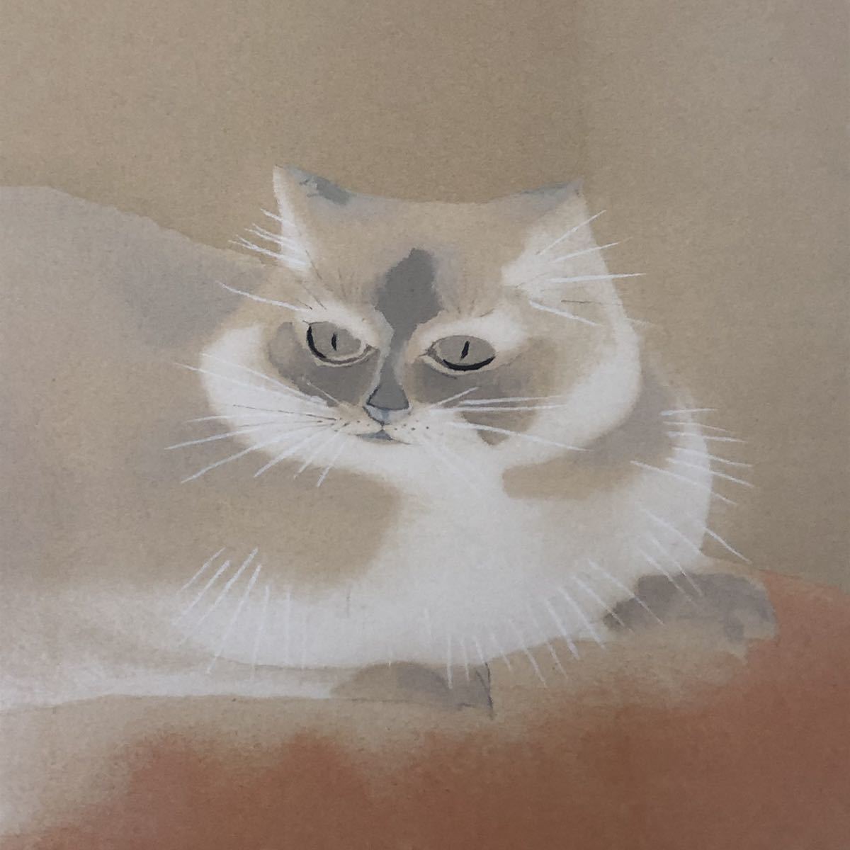 奥村土牛リトグラフ猫　長閑　作品 奥村土牛 「 長閑 」 リトグラフ 150部限定 エディションナンバー 落款