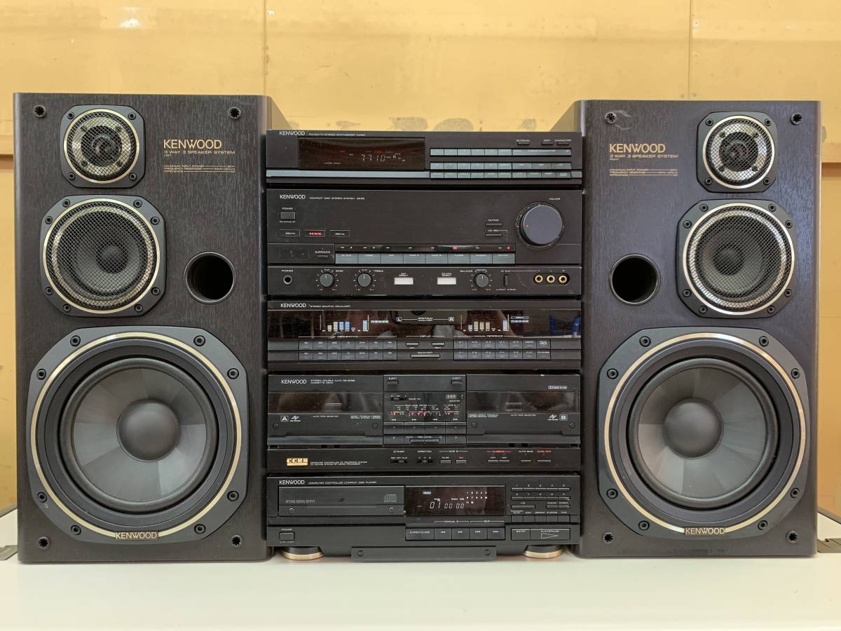 KENWOOD ケンウッド ウーハー 遅 コンポ カセットデッキ セット 3WAY