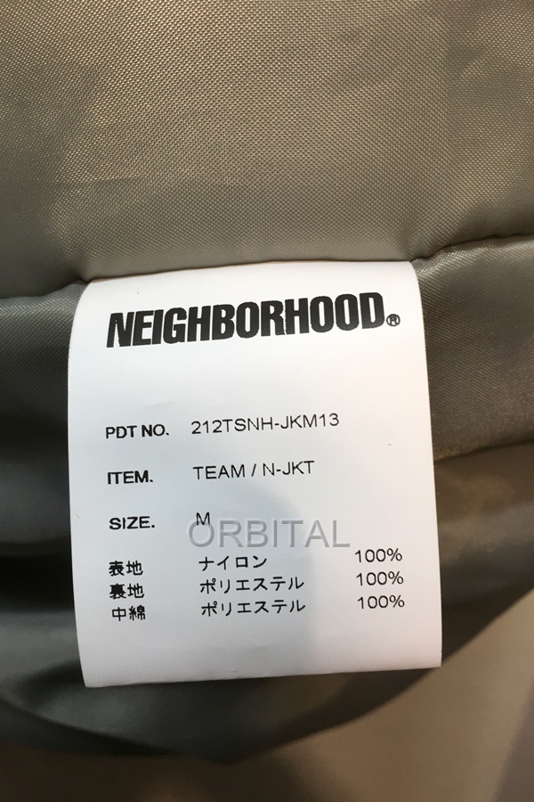 経堂) NEIGHBORHOOD ネイバーフッド 21AW TEAM N-JKT ナイロンスポーツジャケット グレー メンズ M 212TSNH-JKM13 NEIGHBORHOOD ネイバーフッド 21AW CHOPPED-1 BANDANA コート（コート・ジャケット｜メンズ