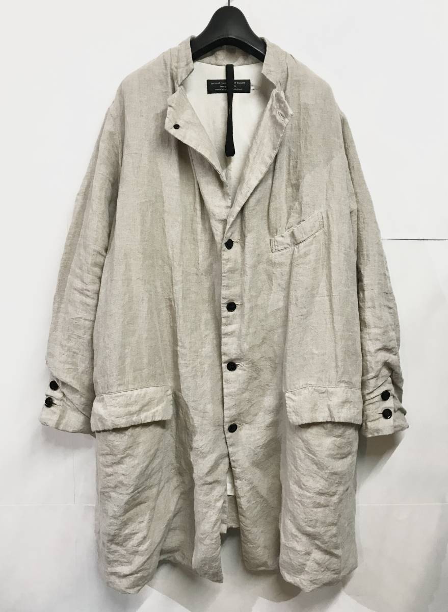 GARMENT REPRODUCTION OF WORKERS リネン ロングコート アイボリー 1 