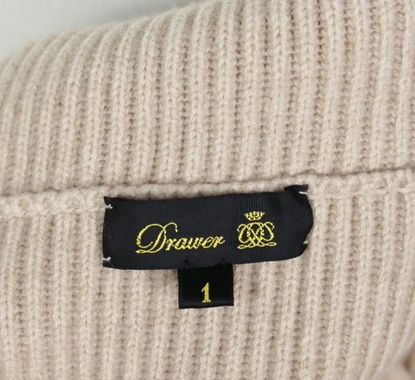 20AW DRAWER ドゥロワー 9G 畦編み カシミヤ混 タートルネック ニット