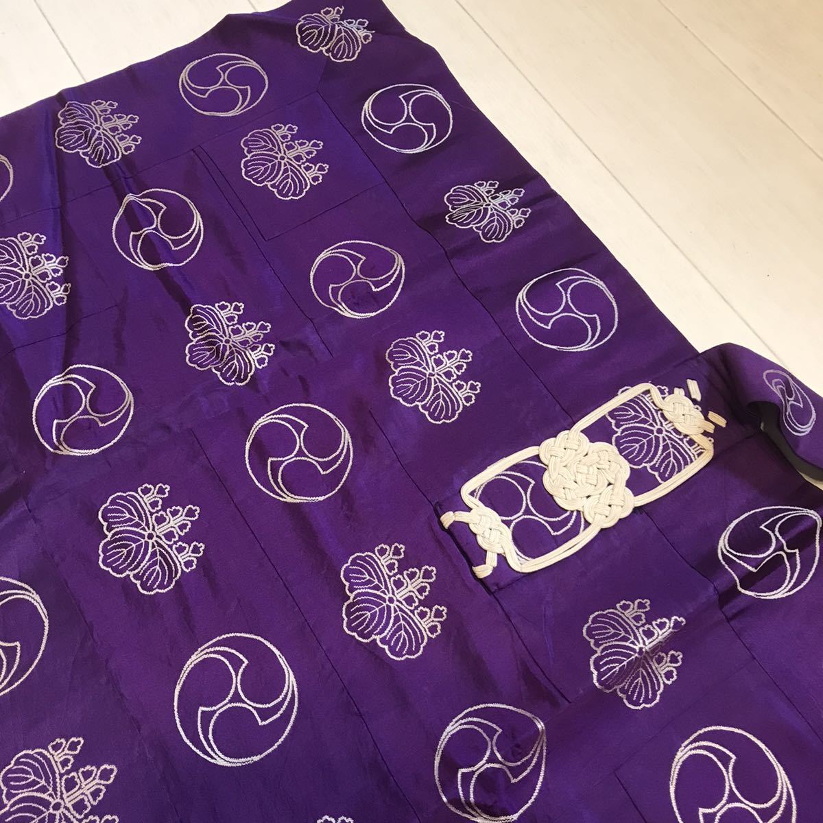 真言宗 【大五条袈裟】 紫地 ☆杉本法衣店☆ 冬用 金剛峯寺紋 五条袈裟