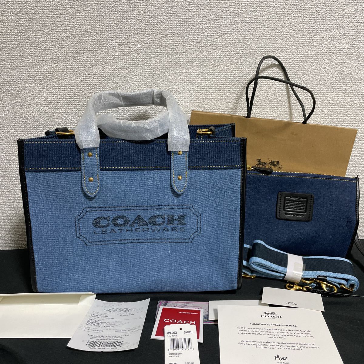 coach コーチ デニムフィールド 89163 ショルダーバッグ デニム COACH 