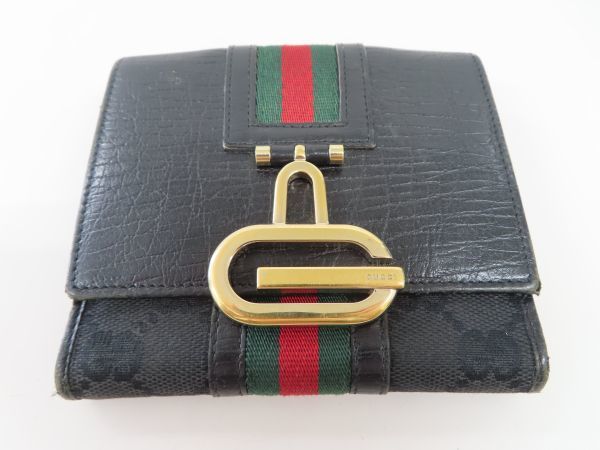 9039/ss/02.16 GUCCI グッチ シェリーライン GG柄 Gモチーフ 折財布