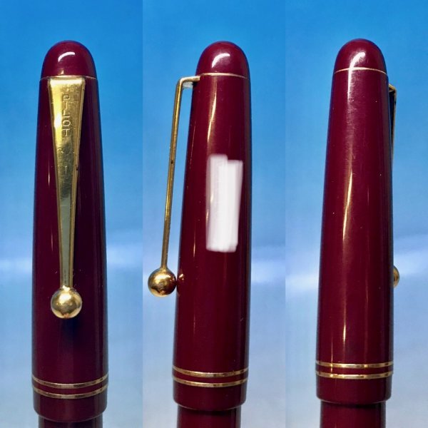 PILOT パイロット 万年筆 ボルドー ペン先 14K-585 3 F○赤 ゴールド