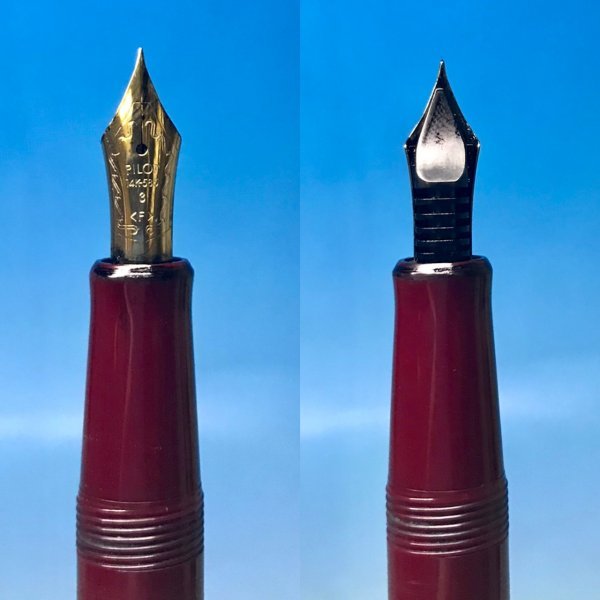 PILOT パイロット 万年筆 ボルドー ペン先 14K-585 3 F○赤 ゴールド