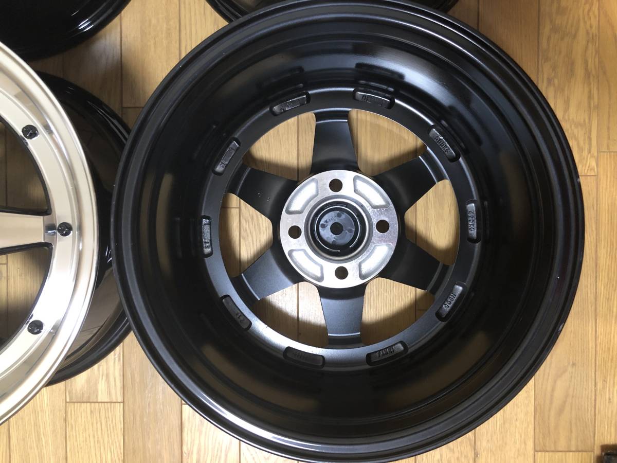 旧車 街道レーサー 暴走族 走り屋 15×7J/+30/PCD100 新品ホイール4本 