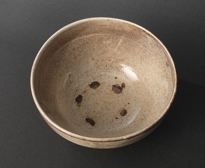 李朝◇熊川吹墨茶碗（茶道具 朝鮮美術 熊川茶碗 熊川形 高麗茶碗 時代