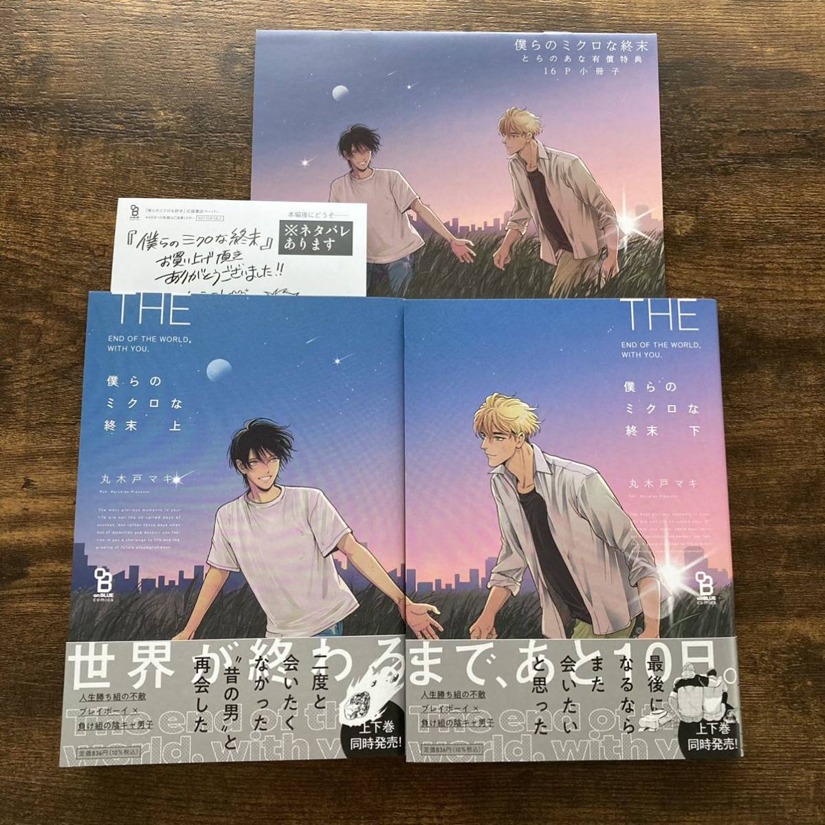 僕らのミクロな終末 上 下 丸木戸マキ とらのあな 有償特典 16p 小冊子 応援書店ペーパー On Blue ボーイズラブ 売買されたオークション情報 Yahooの商品情報をアーカイブ公開 オークファン Aucfan Com