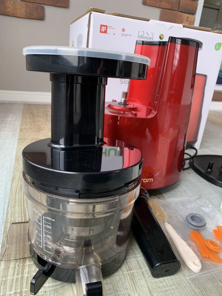美品】ヒューロムH2H-RBA11 RED スロージューサー 極美品】 ヒューロム