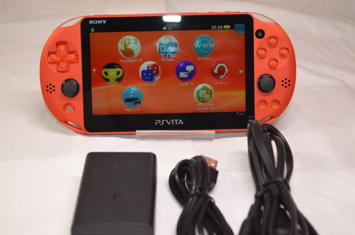 ☆動作良好☆vita 本体 メタリック レッド pch-2000☆metallic red 赤 