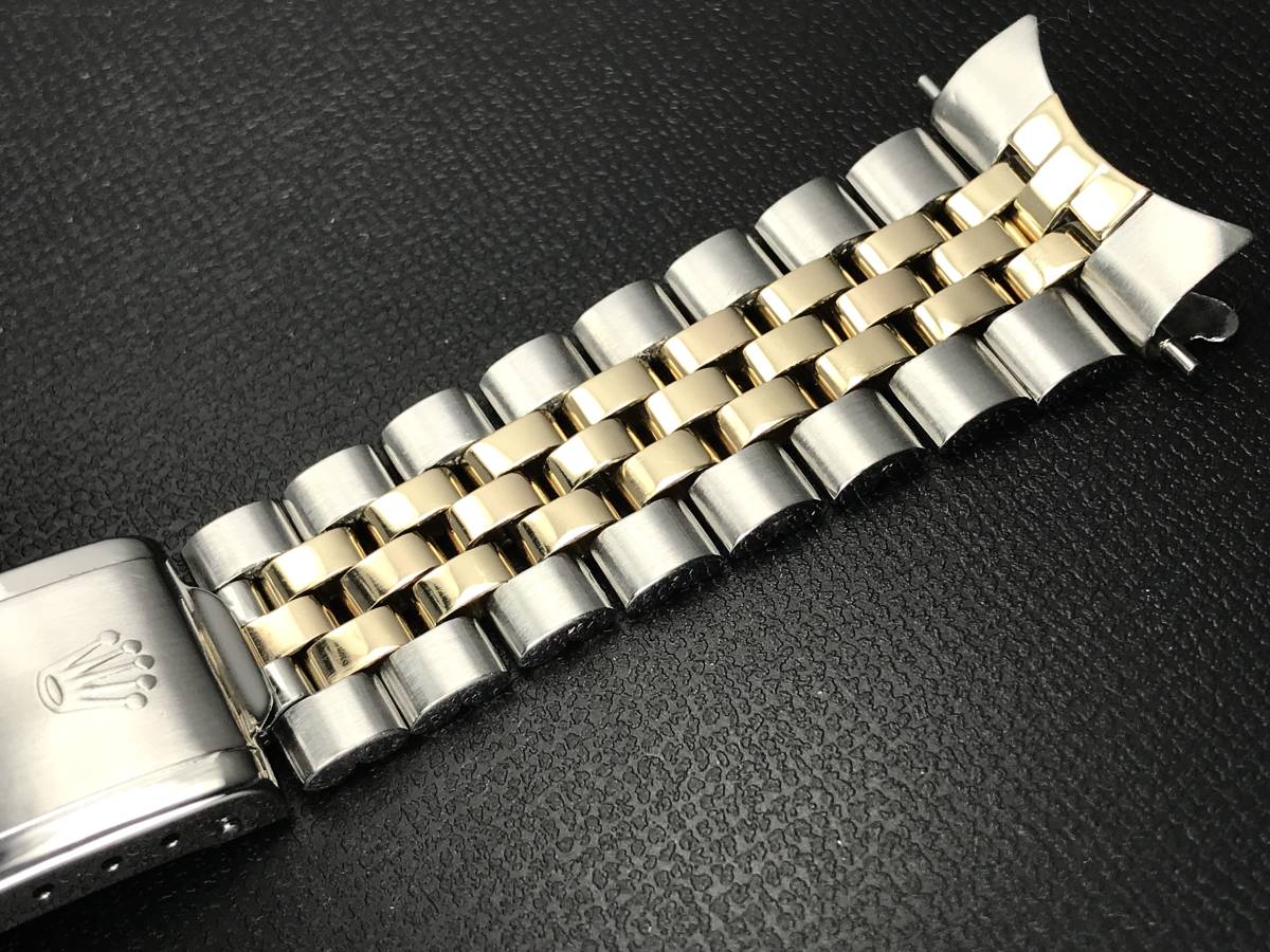 希少品 ロレックス 純正 金無垢YGコンビ ジュビリー巻きブレス 研磨
