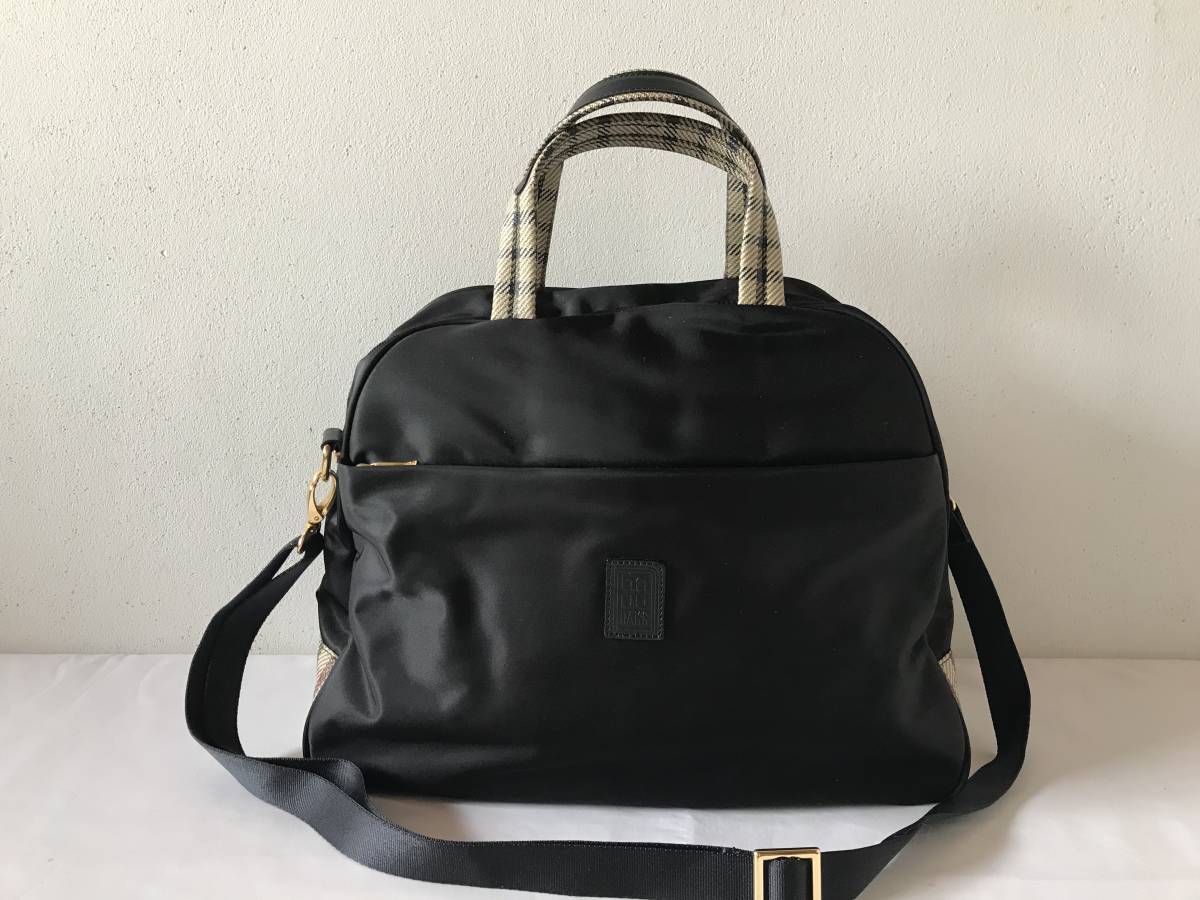 定番，セール 極 英国王室御用達ブランド DAKS ダックス ナイロン ボストン2WAYバッグ ハンド&ショルダーバッ黒(ボストンバッグ)｜売買されたオークション情報、yahooの商品情報をアーカイブ公開 - オー ボストンバッグ