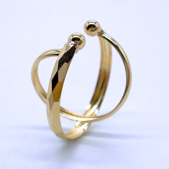 ER137:K18YG 地金 イヤーカフ（片方）