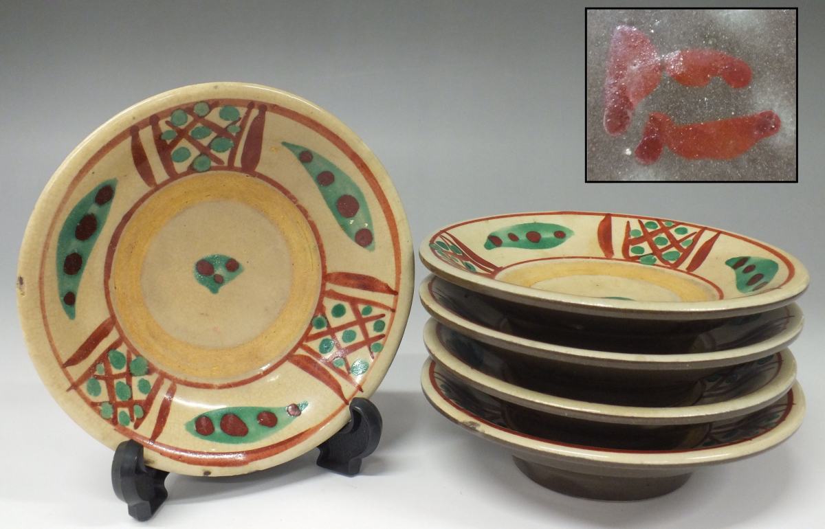 壺屋焼 琉球 小橋川仁王 仁王窯 皿5客 旧家蔵出品(壺屋)｜売買された