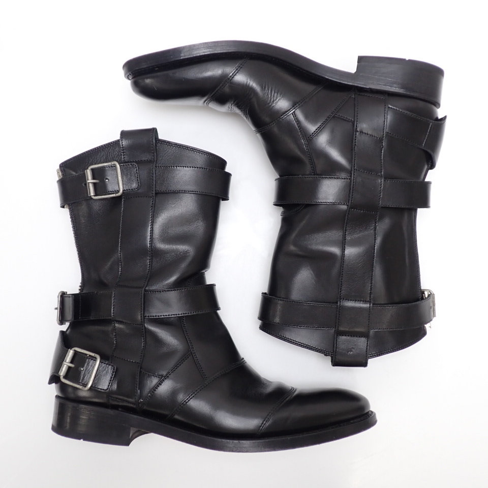 ☆1円 BALMAIN/バルマン エンジニアブーツ 40/メンズ25cm相当/ブラック 