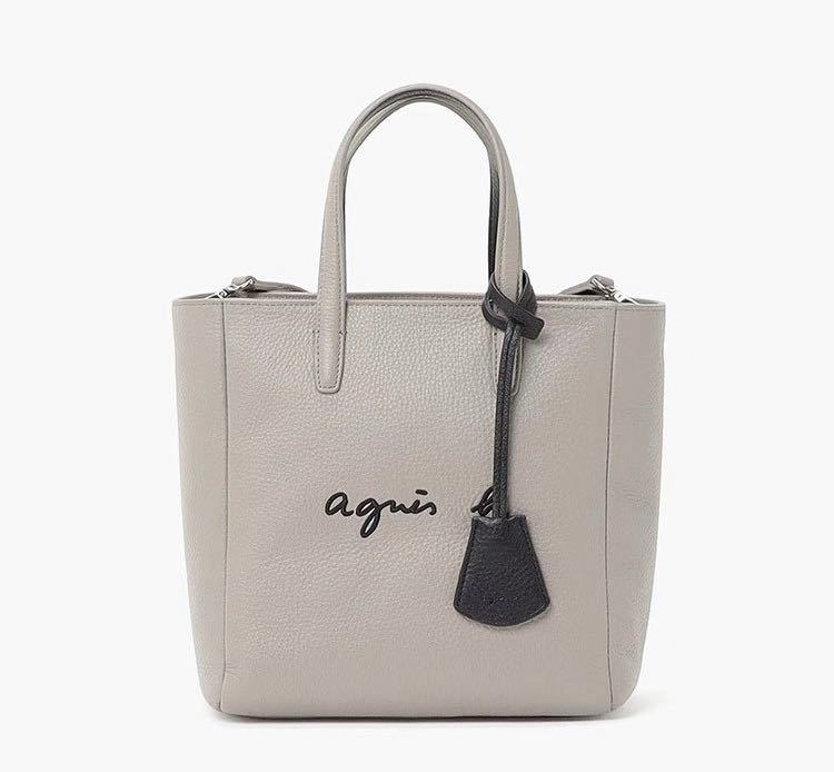 アニエスベー agnes b. トートバッグ ショルダーバッグ 刺繍ロゴ