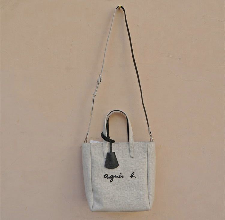 アニエスベー agnes b. トートバッグ ショルダーバッグ 刺繍ロゴ