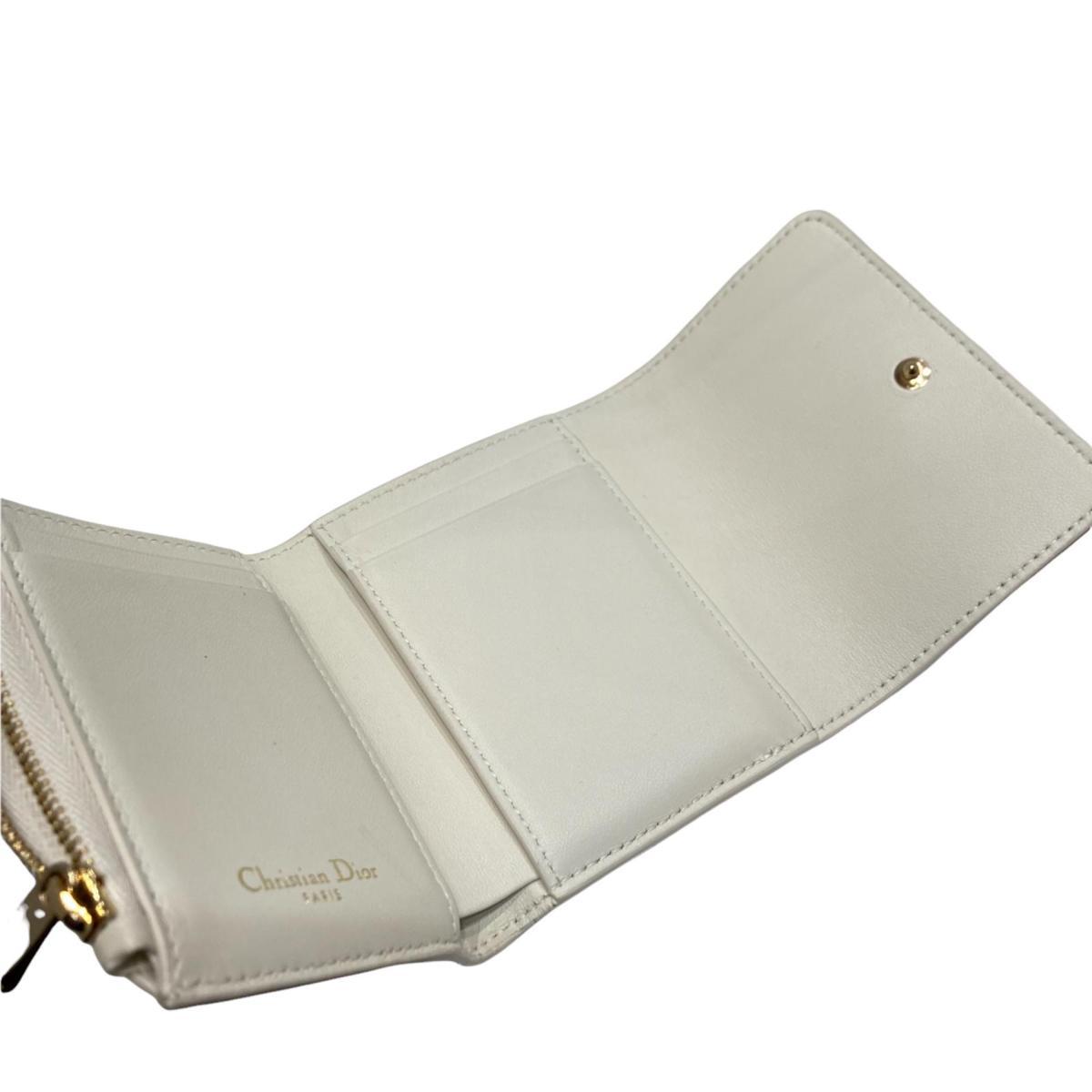 1円 Dior ディオール CDロゴ MONTAIGNE ロータスウォレット バイ 