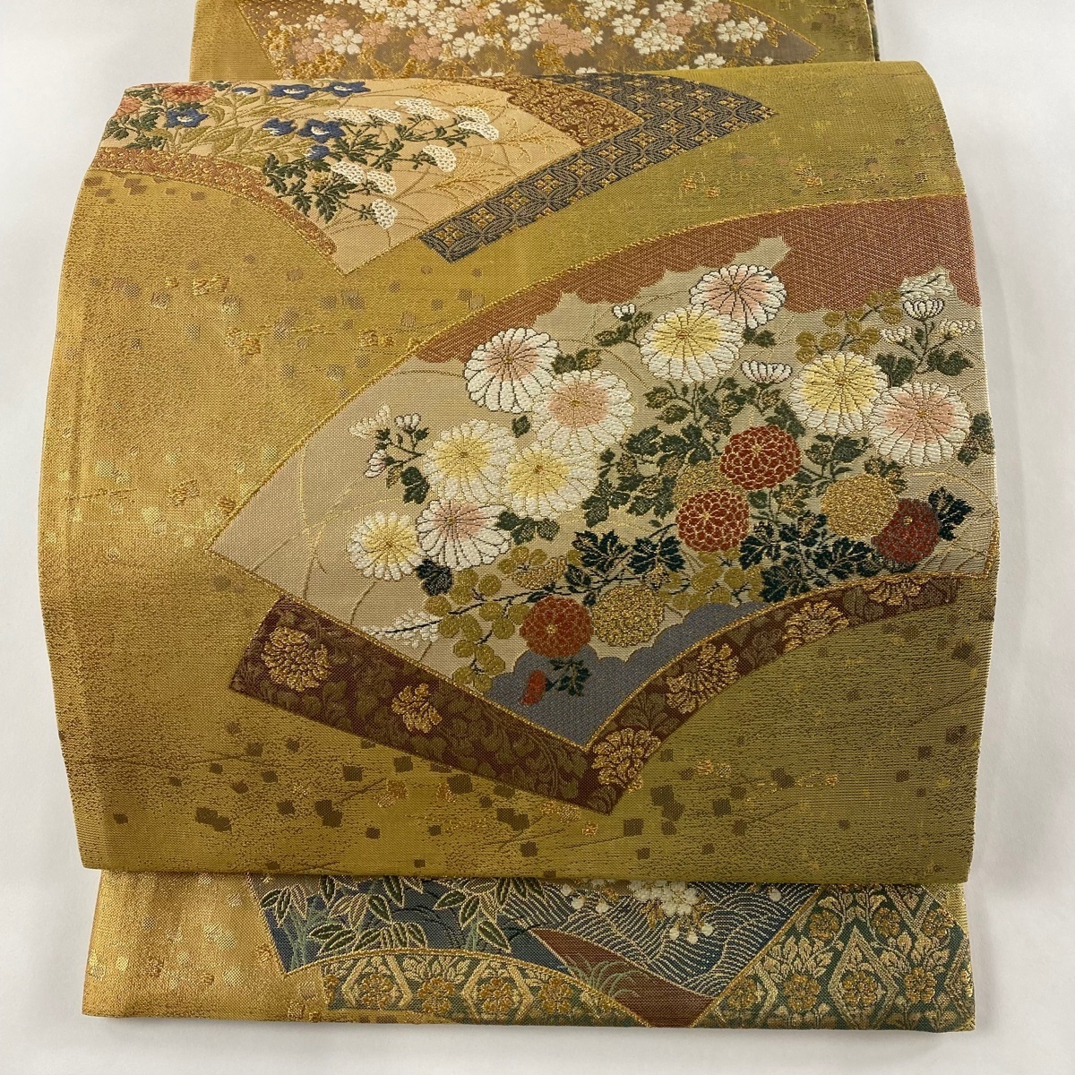 袋帯 金糸 正絹 秀品 六通 草花 箔 金色 | 公式通販 最高級手