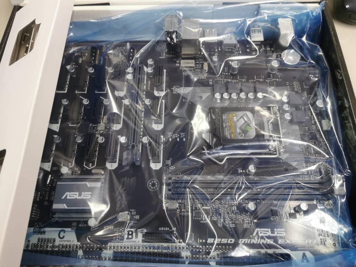 ASUS B250 MINING EXPERT ＋RX470 8GB（例のグラボ・映像出力なし）_1