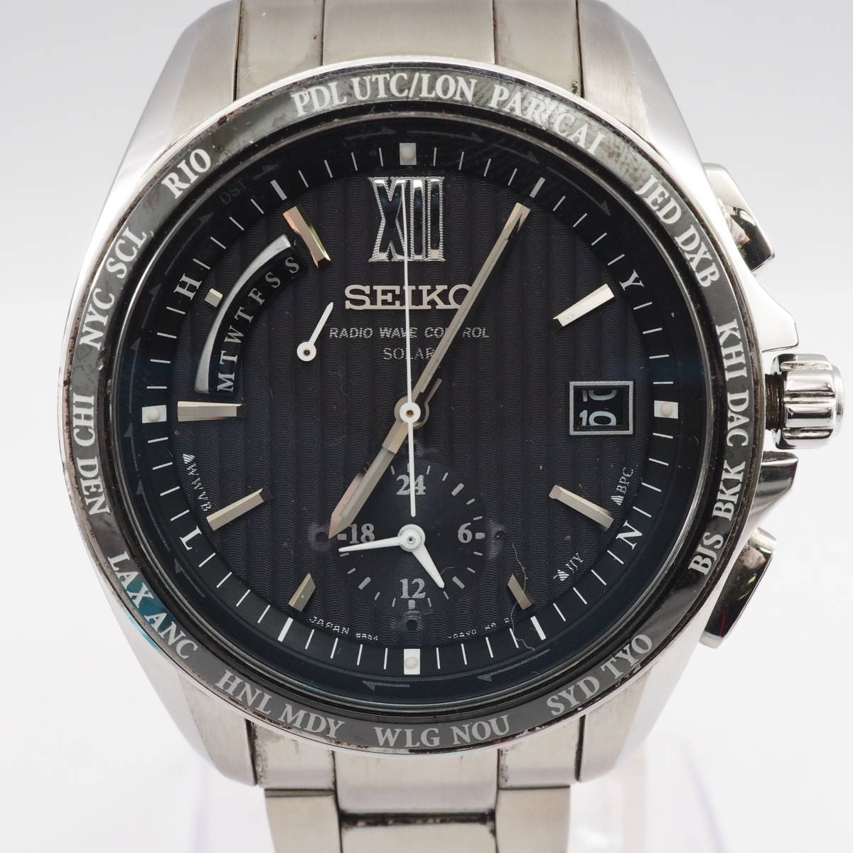 稼働】SEIKO セイコー ブライツ 8B54-0AG0 ソーラー電波 チタン AB556 