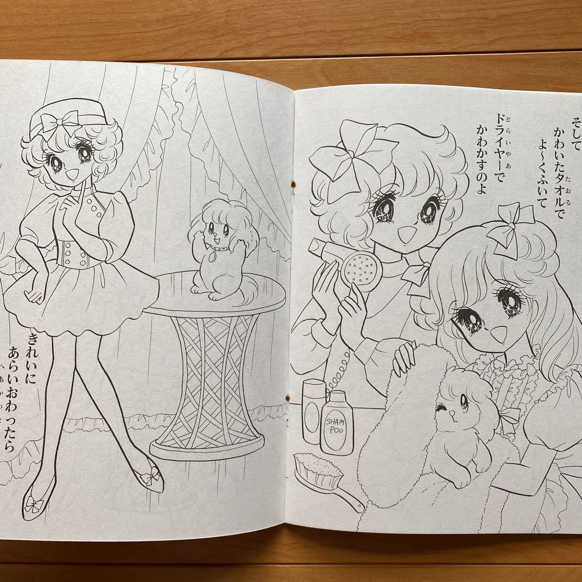 昭和レトロ ポピー＆ベル セイカのぬりえ 未使用 イラスト太刀川らみ R