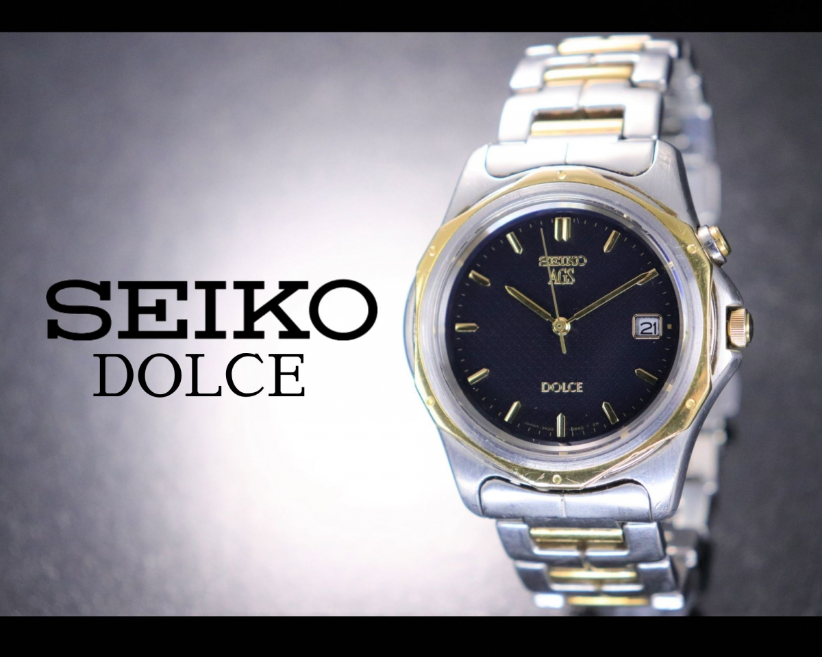 18KTベゼル / 動作OK 】 SEIKO DOLCE AGS 3M22-0A80 セイコードルチェ 18KTベゼル / 動作OK 】 SEIKO DOLCE AGS 3M22-0A80 セイコードルチェ