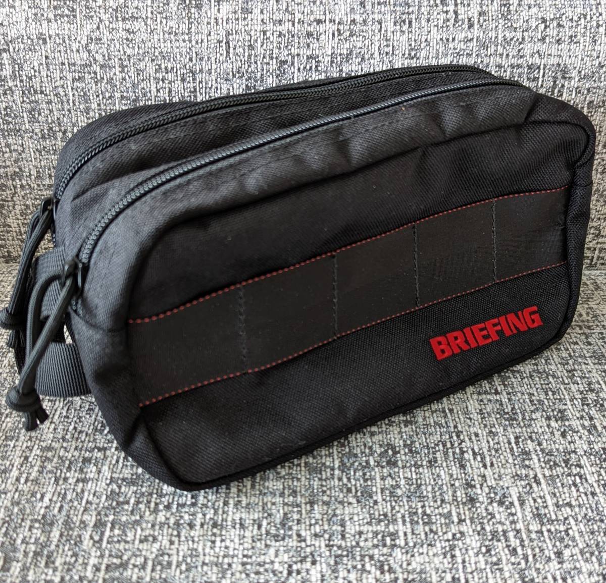 ブリーフィング] DOUBLE ZIP POUCH-3 GOLF ポーチ ブラック 美品 