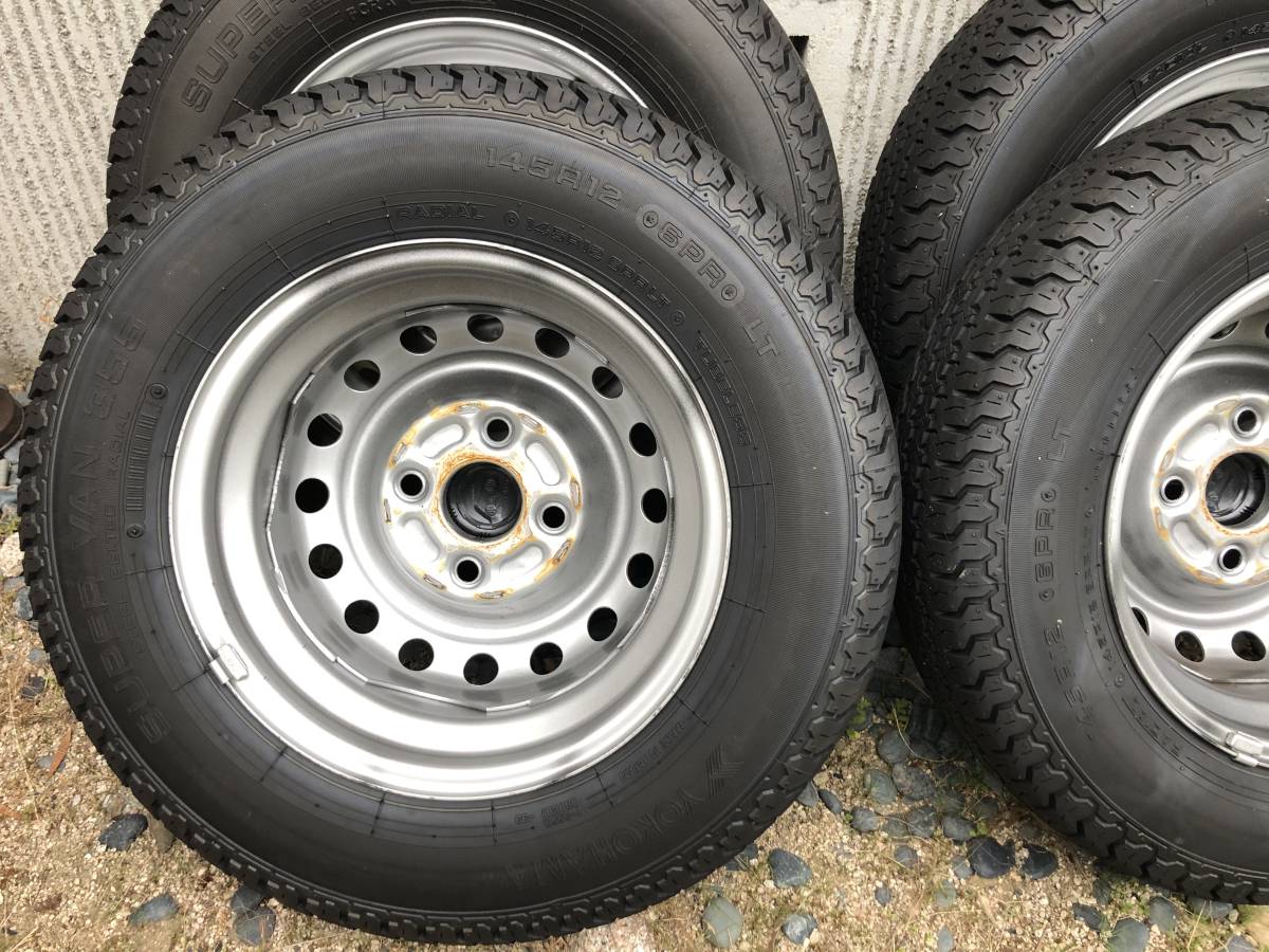 ダイハツ ハイゼットトラック タイヤホイール 新車外し 145R/12 6PR 