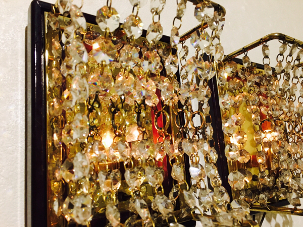 本物 ゴールドキング シャンデリア 壁掛け 二個セット 珍しい