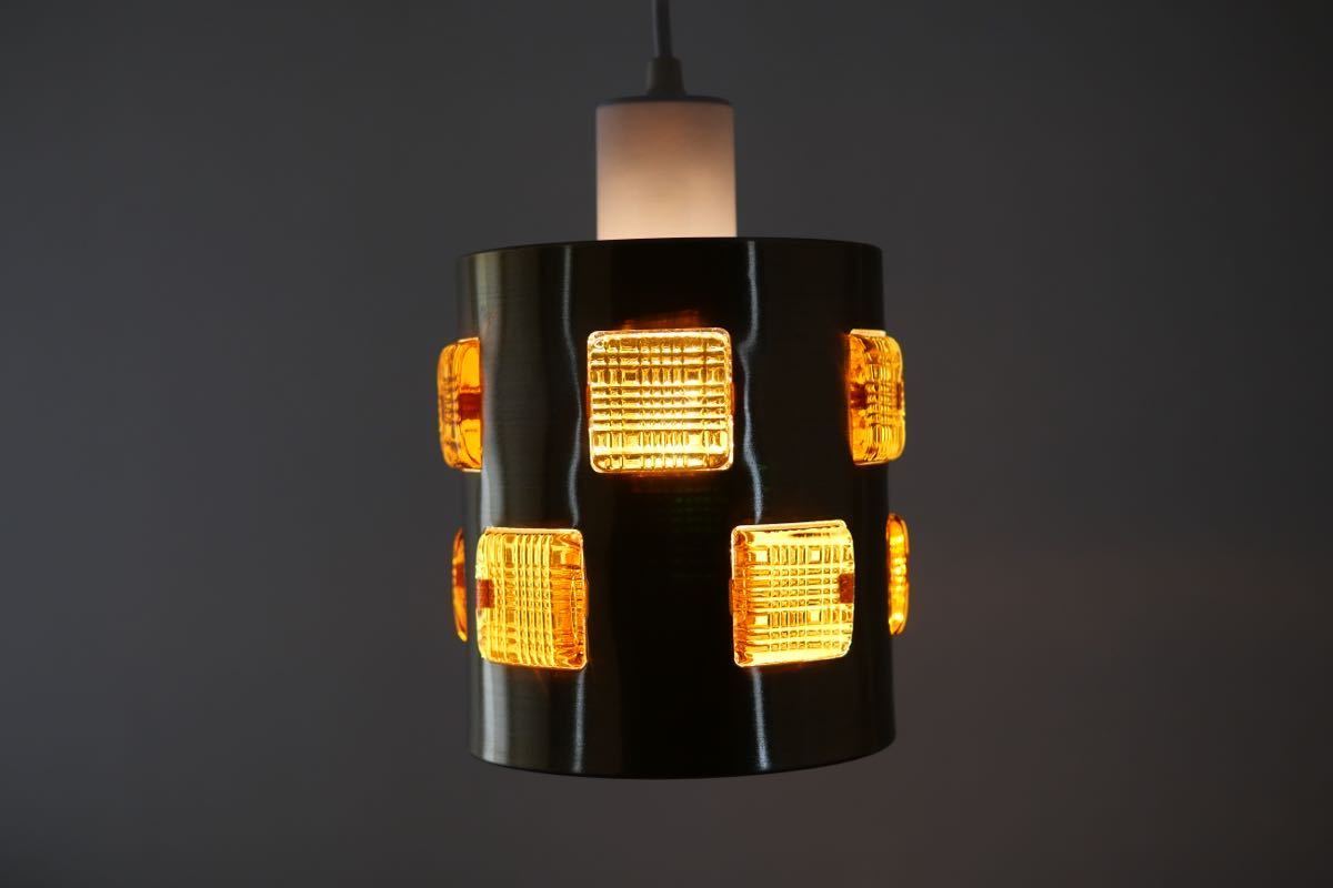 1970s Scandinavian Glass Lamp/北欧ビンテージ/ヤマギワ/ペンダント