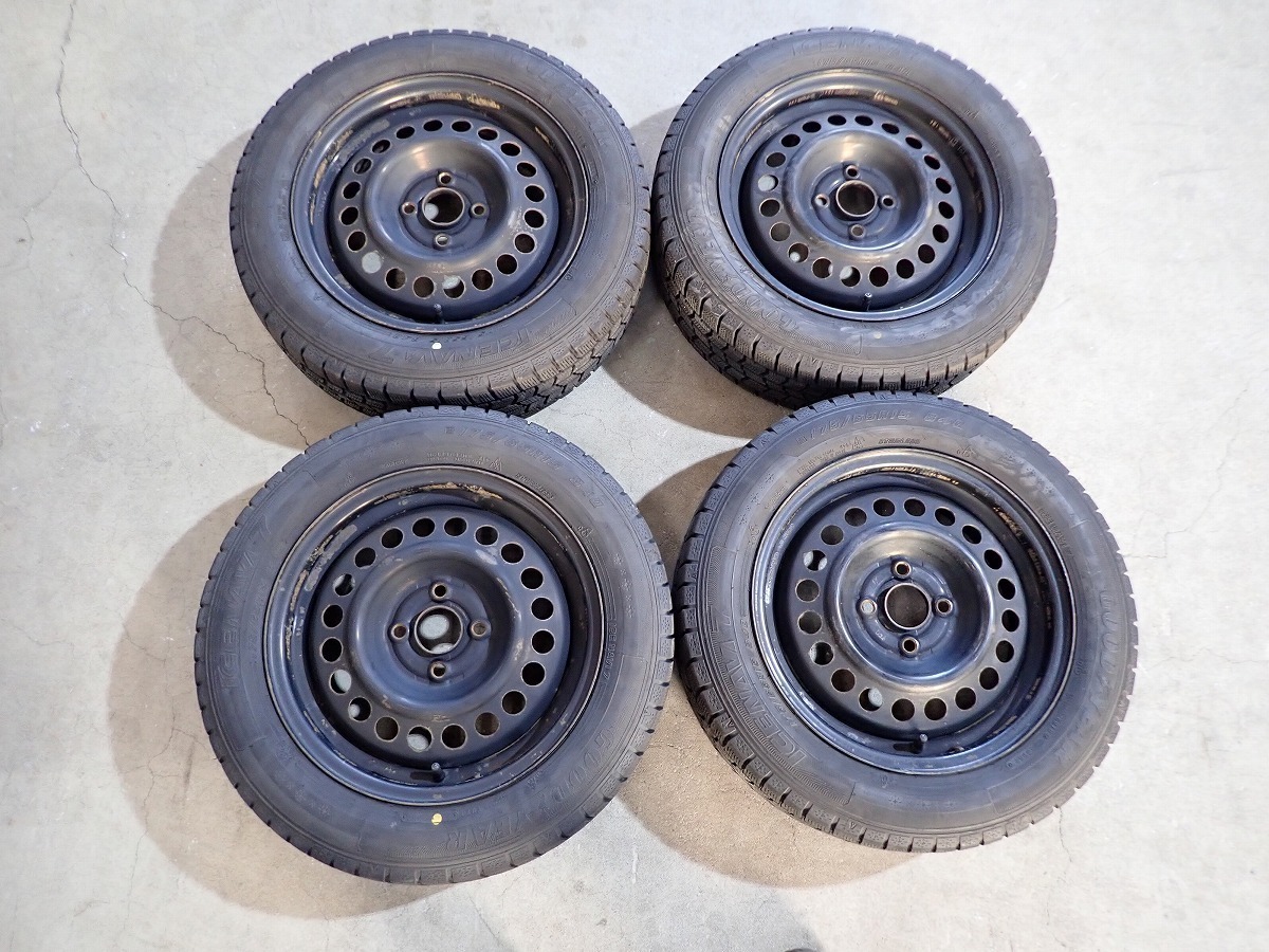 激安大特価 KL4858 175/65R15 フィット インサイトなどへ グッドイヤー スタッドレスセット 15&times;5.5J 100/4H ET約45(スタッドレスタイヤ)｜売買されたオークション情報、yahooの商品情報をアーカイブ公開 - オ 4穴