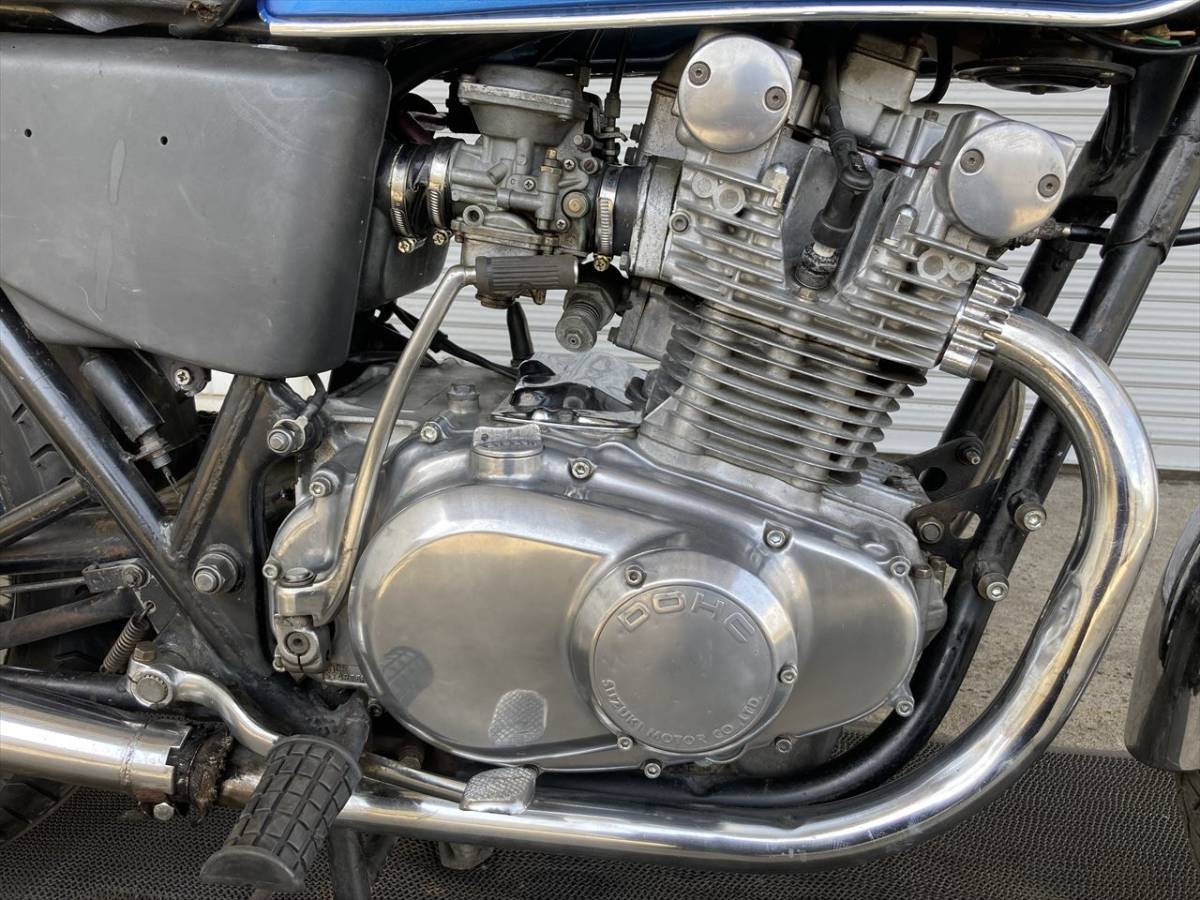 GS400 青25716 SUZUKI エンジン始動確認済!程度良好.現状販売/輸入新規