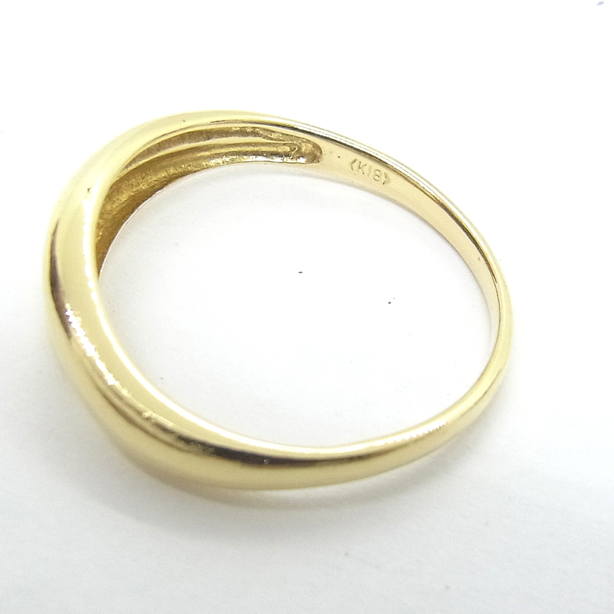 K18 デザイン リング 11号 5.4mm 1.8g ゴールド 指輪 ○ リング 