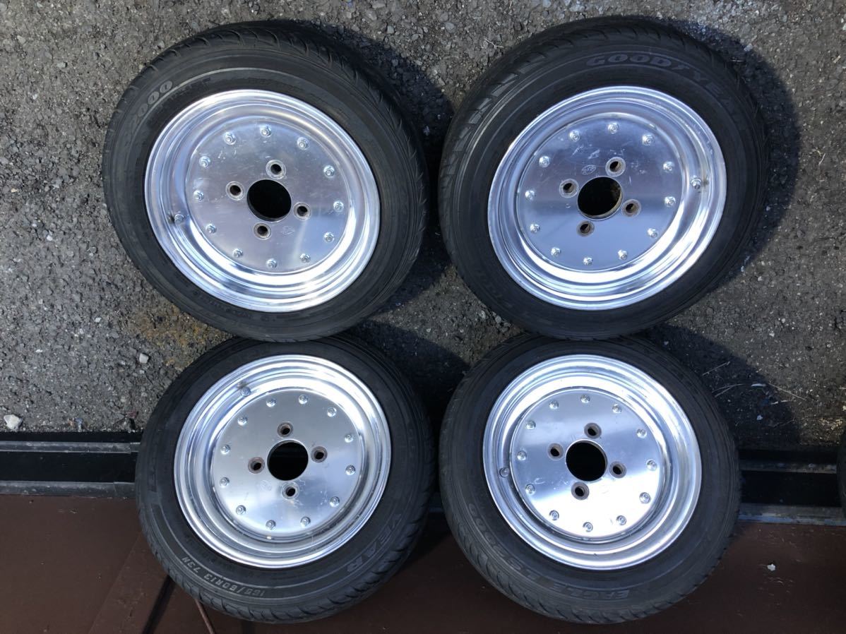送料込み17インチホイール 4本 PCD114.3 7.5J 215/45R17 街道レーサー 旧車 当時物 MK-1 スピードスター マーク1 4本セット 13