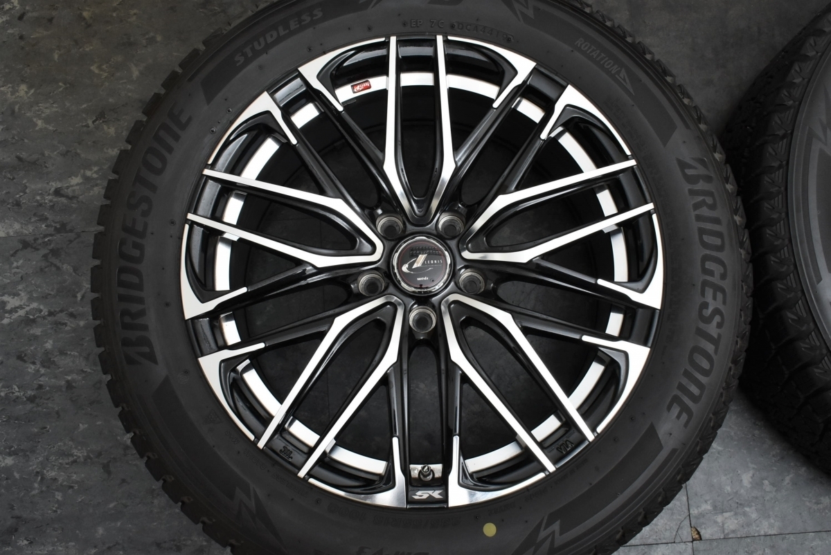 バリ溝DM-V3付 美品】Weds レオニス SK 18in 8J +42 PCD114.3 2019年製 