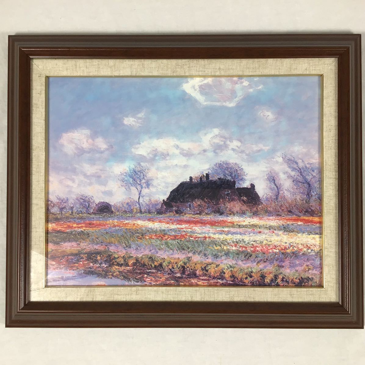 クロード・モネ チューリップ畑 約43.5cm×約53cm 複製画/絵画
