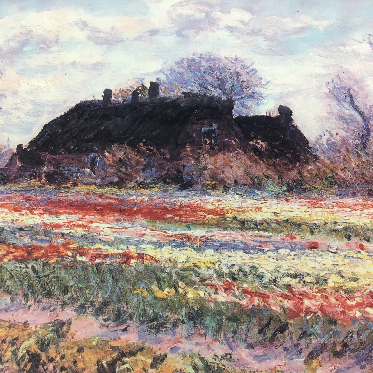 クロード・モネ チューリップ畑 約43.5cm×約53cm 複製画/絵画