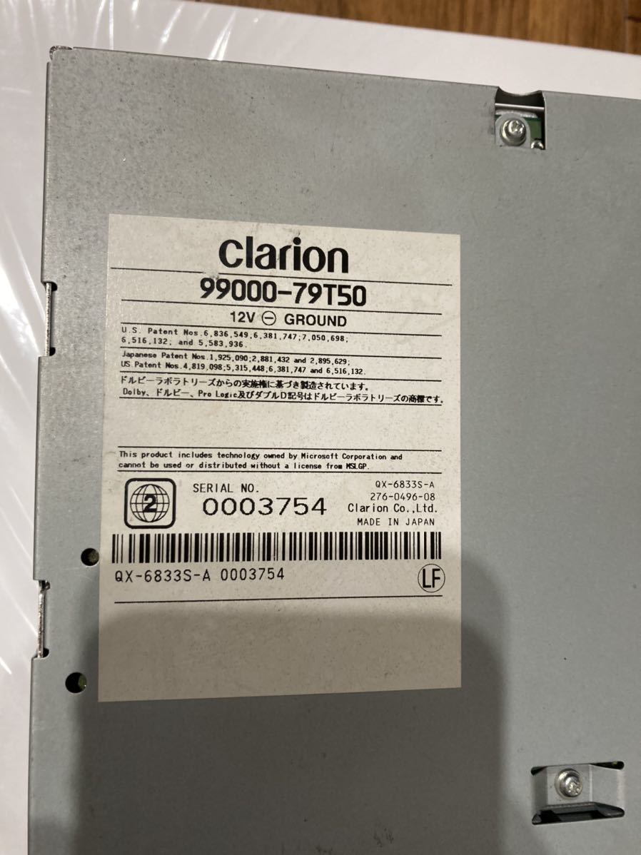 ナビ 中古　クラリオン Clarion GCX708A スズキ純正？ GCX708A クラリオン Clarion クラリオン製 中古品スズキ純正 -gcx708awの中古品・新品・未