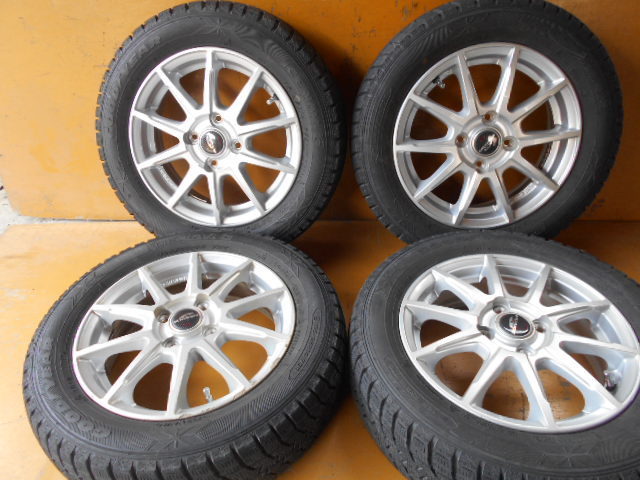 全国無料，新品 EA4526 アルミ グッドイヤー アイスナビ6 165/65R14 4本セット 溝有 4.5J +43 100(スタッドレスタイヤ)｜売買されたオークション情報、yahooの商品情報をアーカイブ公開 - オークファン 4穴