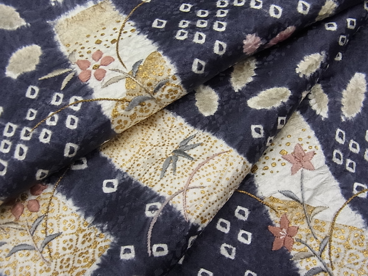  平和屋着物 訪問着 刺繍 絞り 短冊花文 金彩 逸品 km1181(仕立て上がり)｜売買されたオークション情報、yahooの商品情報をアーカイブ公開 - オークファン 仕立て上がり