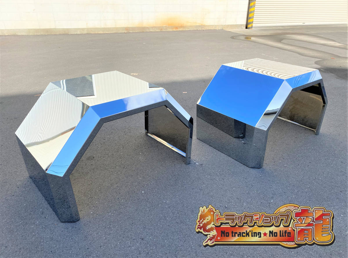 軽デコトラ　フェンダー　ステンレス 新品未使用 2t/3t ワイド ハウスフェンダー 鏡面 ステンレス リア