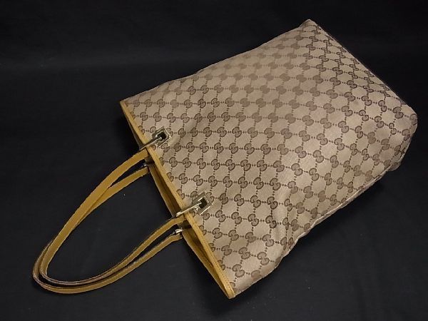 1円 □美品□ GUCCI グッチ 002 1098 002414 GGキャンバス×レザー 